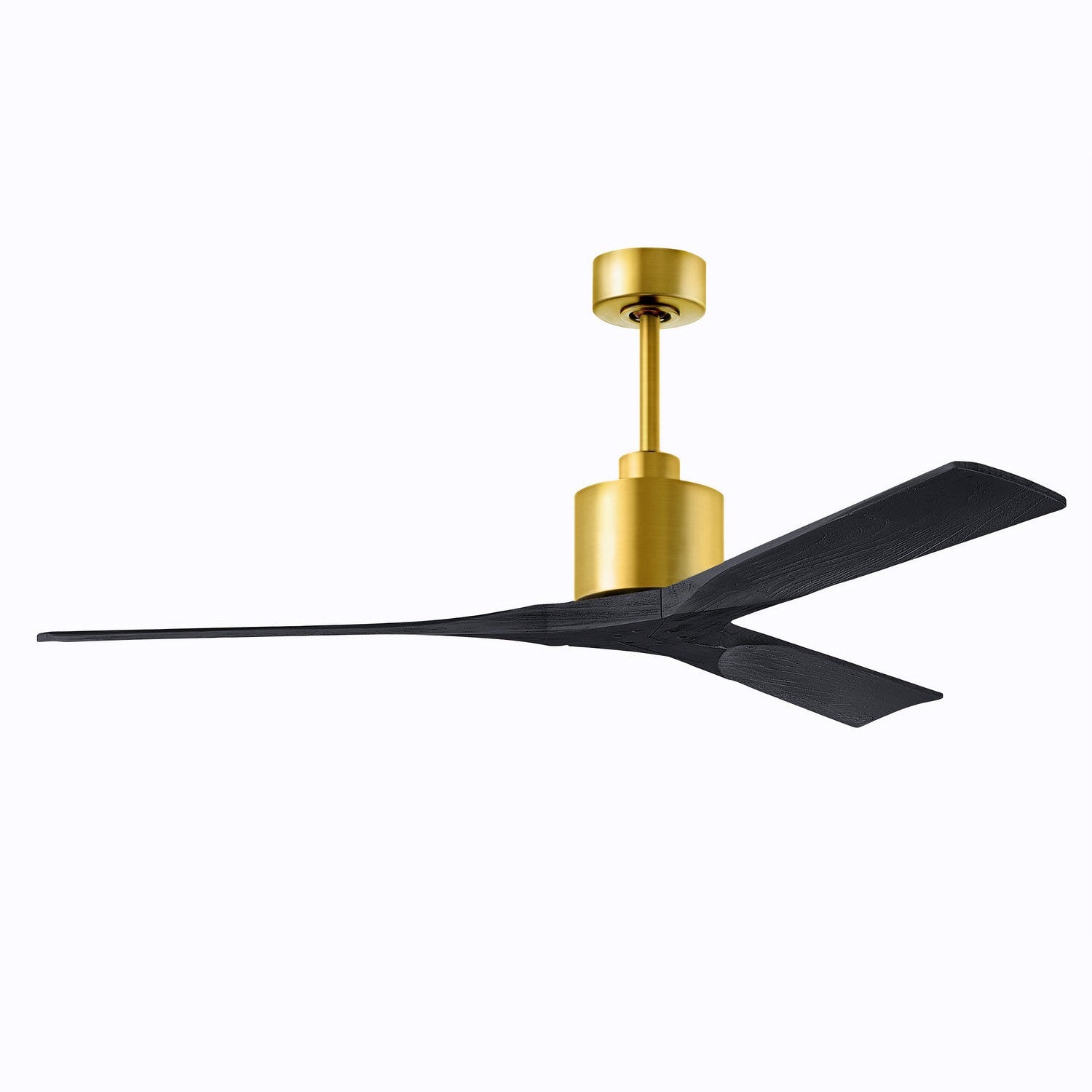 Matthews Fan Company - NK-BRBR-BK-60 - 60"Ceiling Fan - Nan - Brushed Brass