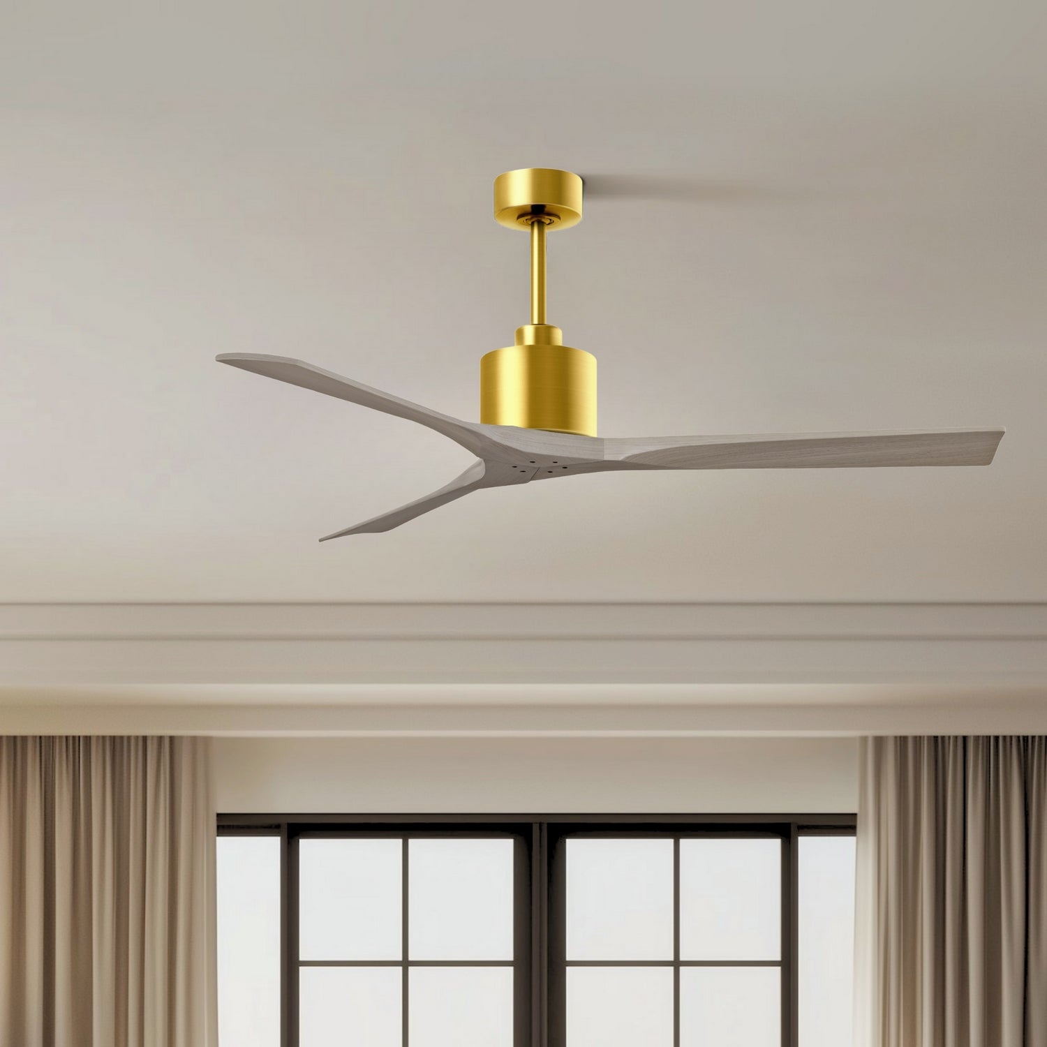 Matthews Fan Company - NK-BRBR-GA-60 - 60"Ceiling Fan - Nan - Brushed Brass