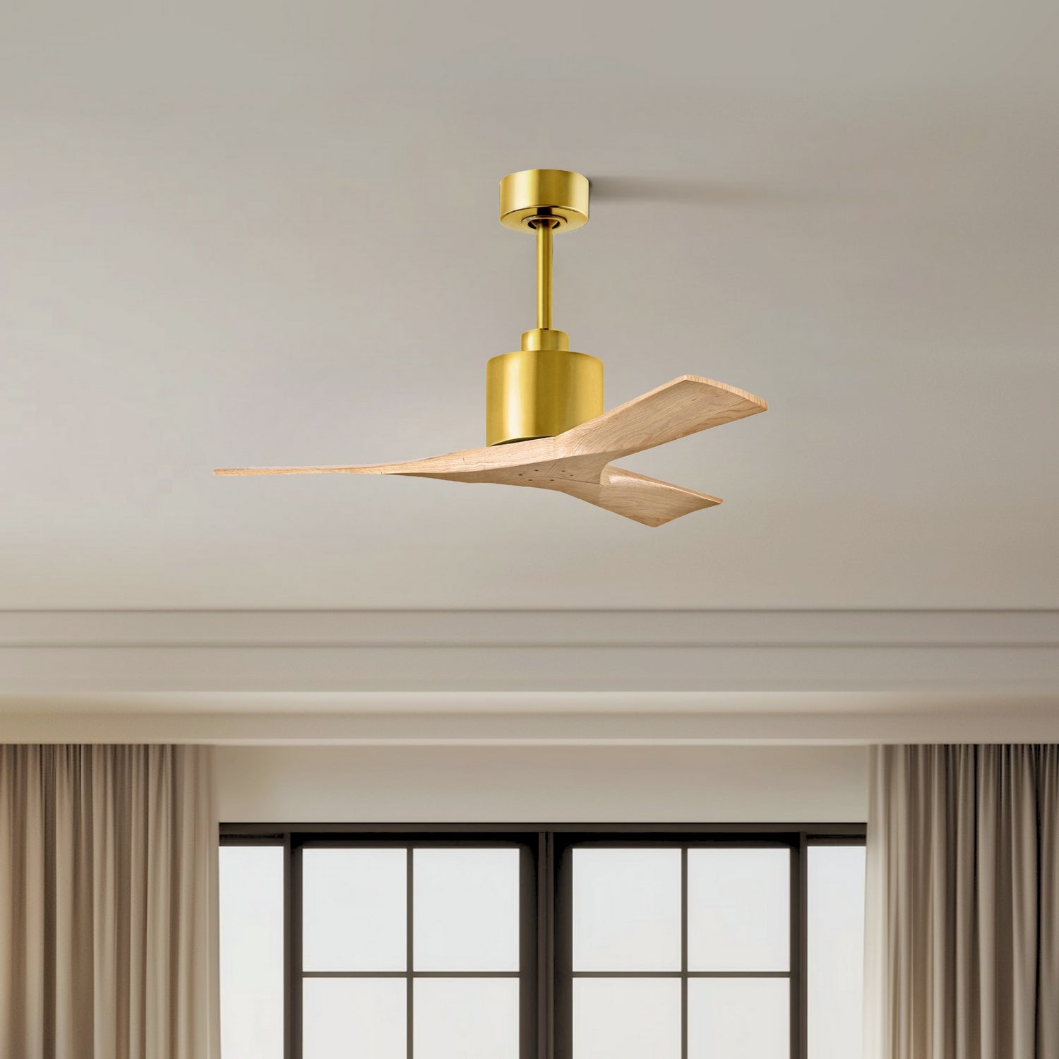 Matthews Fan Company - NK-BRBR-LM-42 - 42"Ceiling Fan - Nan - Brushed Brass