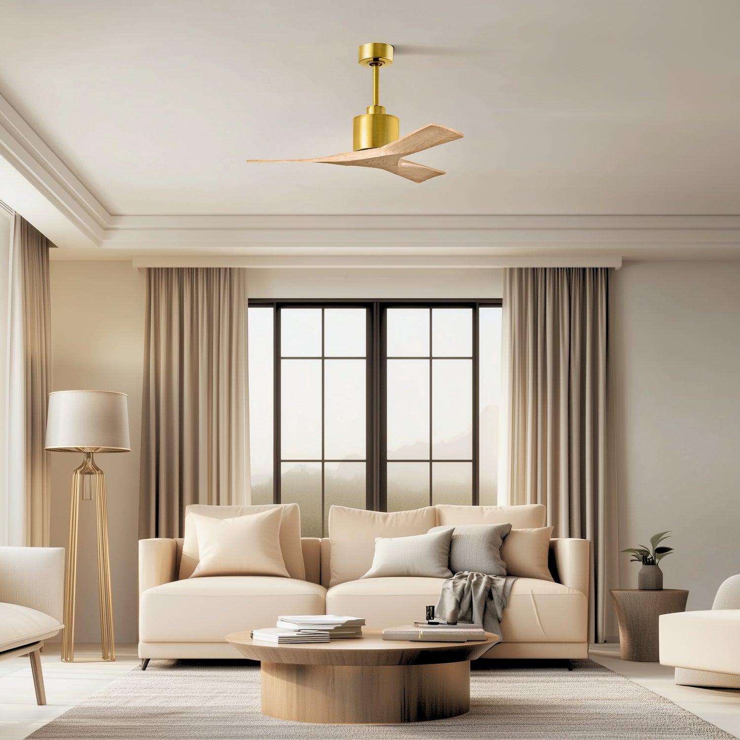 Matthews Fan Company - NK-BRBR-LM-42 - 42"Ceiling Fan - Nan - Brushed Brass