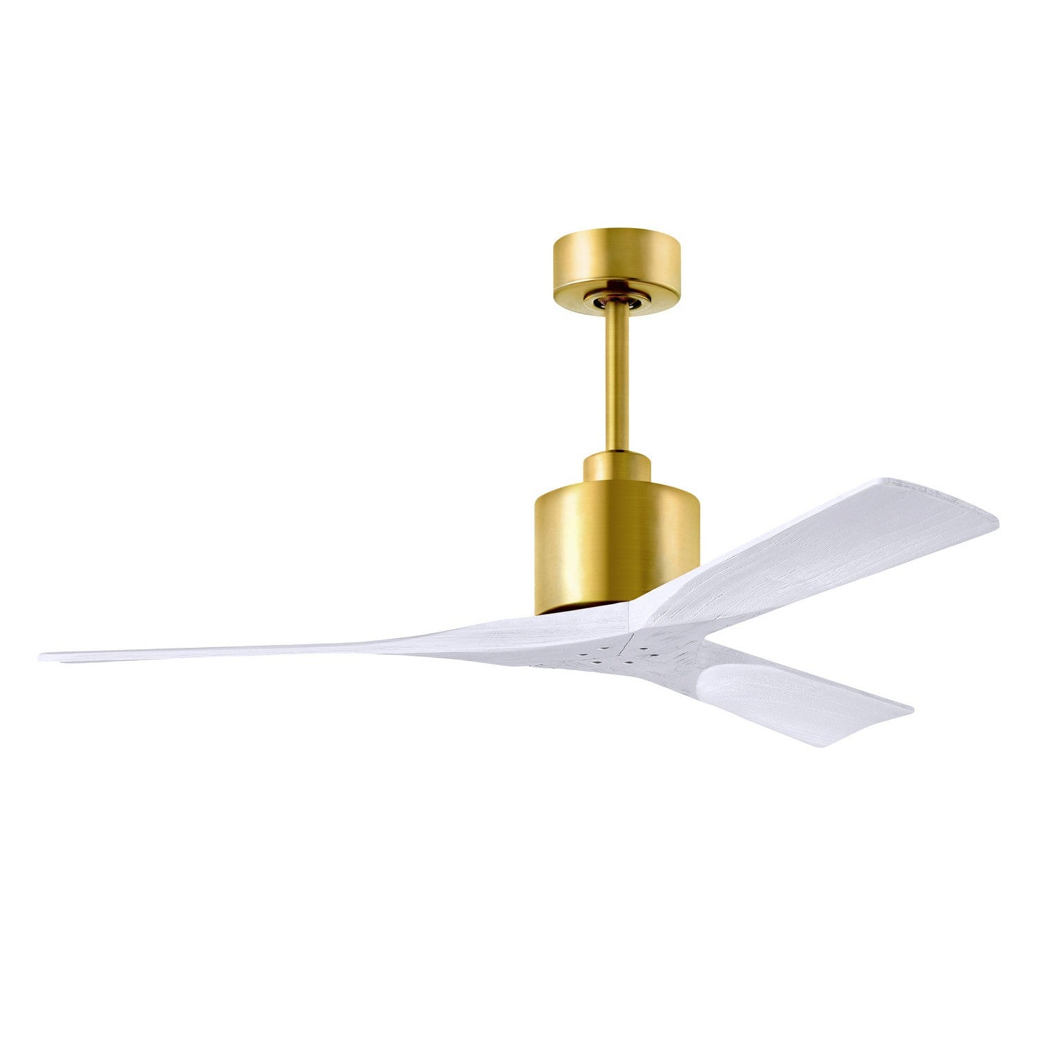 Matthews Fan Company - NK-BRBR-MWH-52 - 52"Ceiling Fan - Nan - Brushed Brass