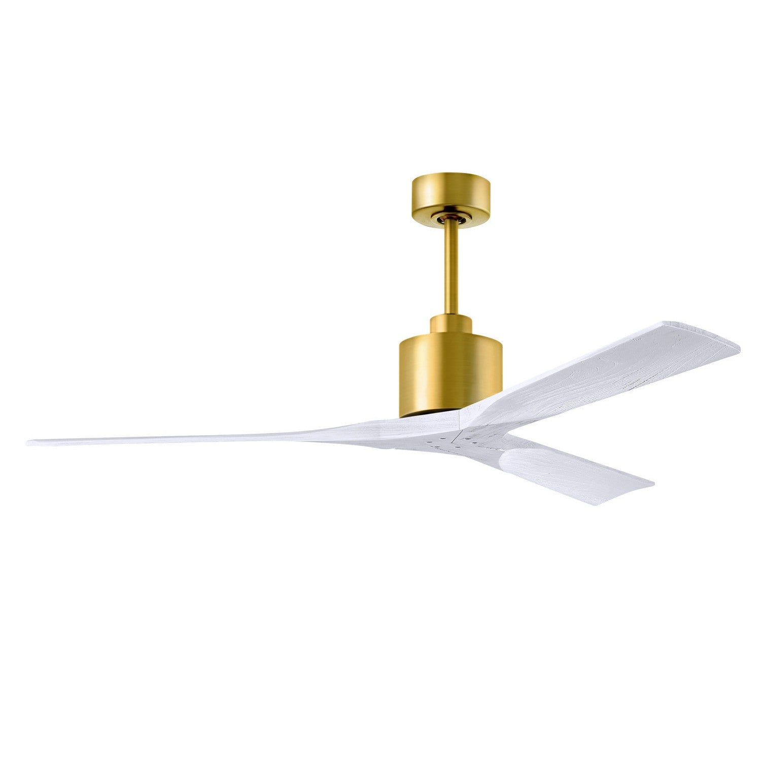 Matthews Fan Company - NK-BRBR-MWH-60 - 60"Ceiling Fan - Nan - Brushed Brass