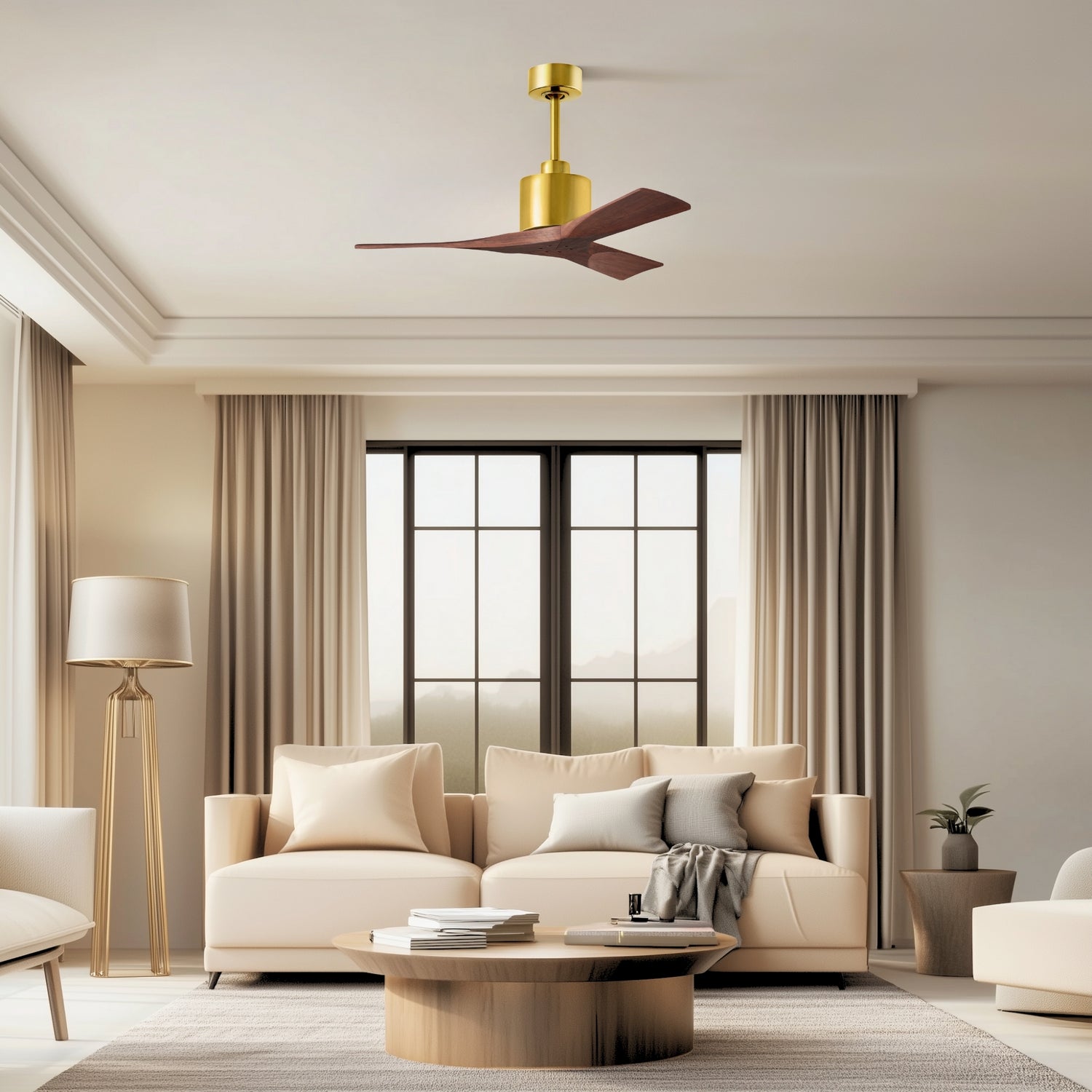 Matthews Fan Company - NK-BRBR-WA-42 - 42"Ceiling Fan - Nan - Brushed Brass