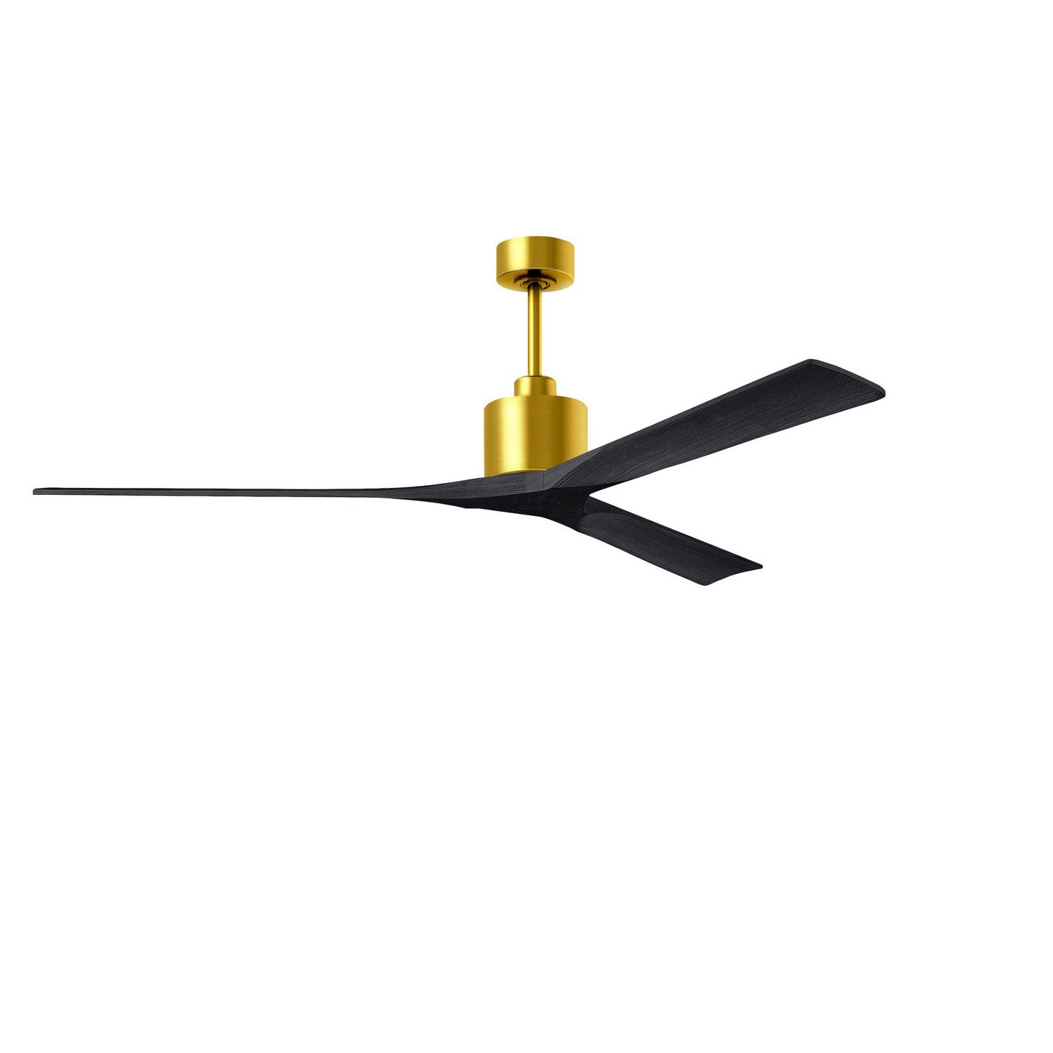Matthews Fan Company - NKXL-BRBR-BK-72 - 72"Ceiling Fan - Nan XL - Brushed Brass