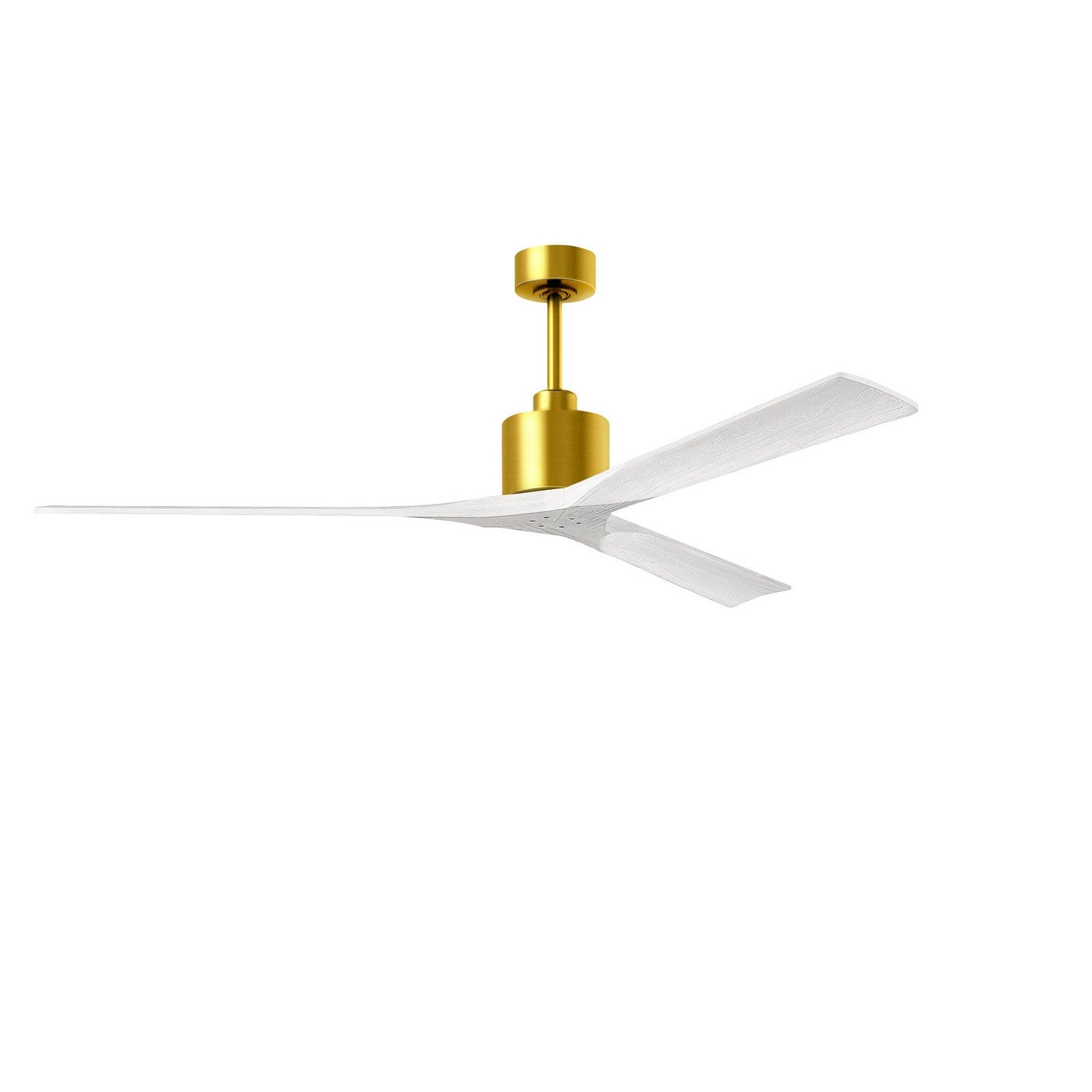 Matthews Fan Company - NKXL-BRBR-MWH-72 - 72"Ceiling Fan - Nan XL - Brushed Brass