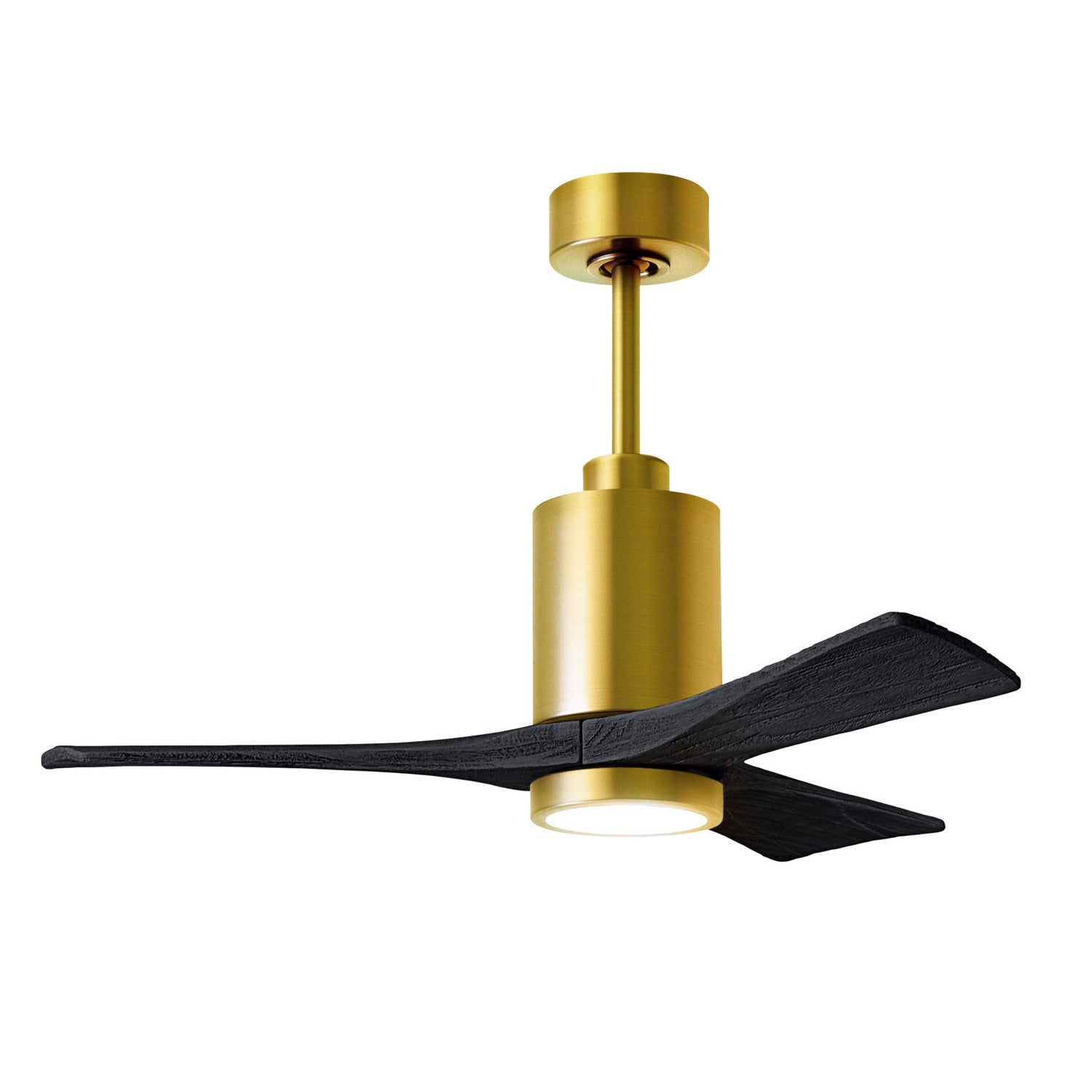 Matthews Fan Company - PA3-BRBR-BK-42 - 42"Ceiling Fan - Patricia - Brushed Brass