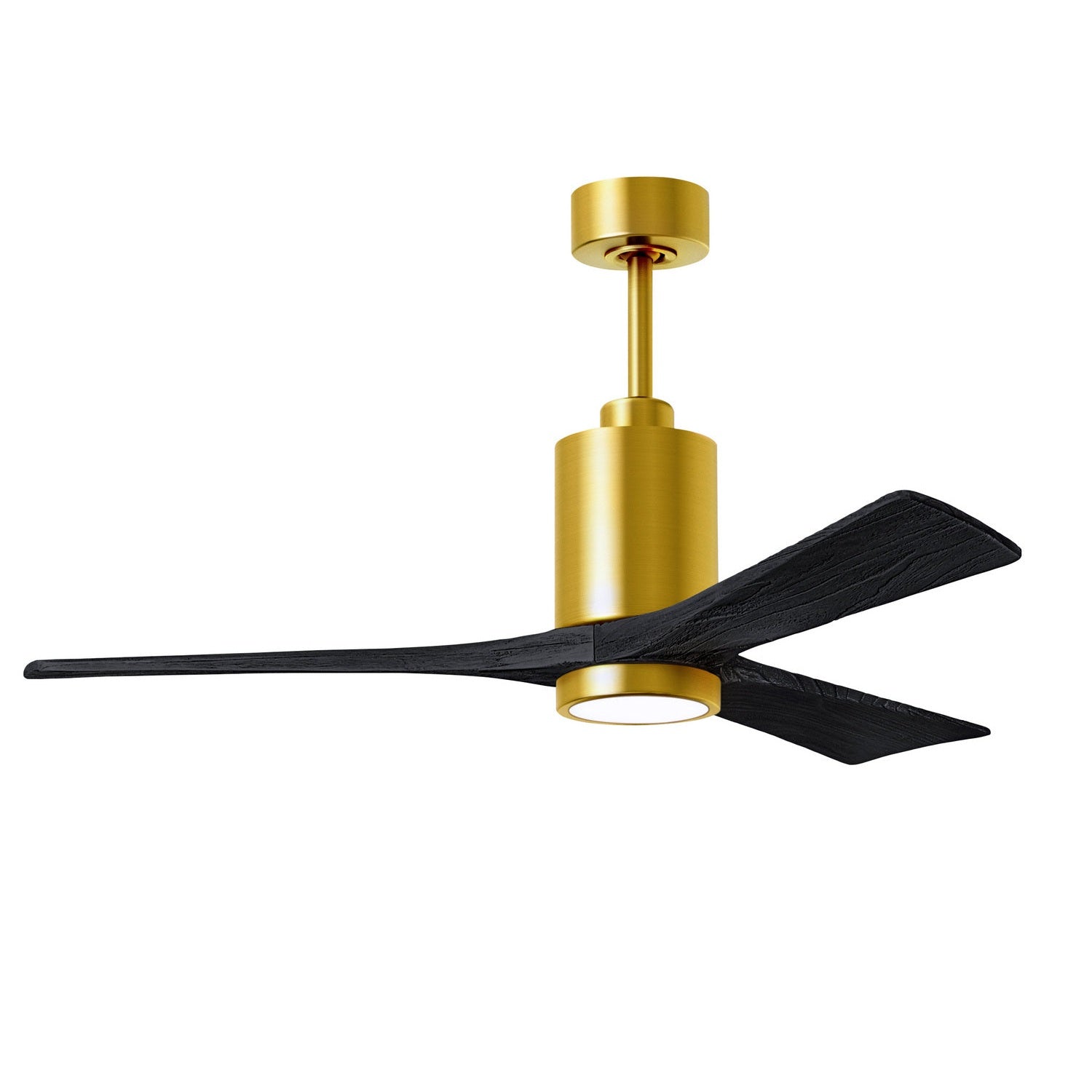 Matthews Fan Company - PA3-BRBR-BK-52 - 52"Ceiling Fan - Patricia - Brushed Brass
