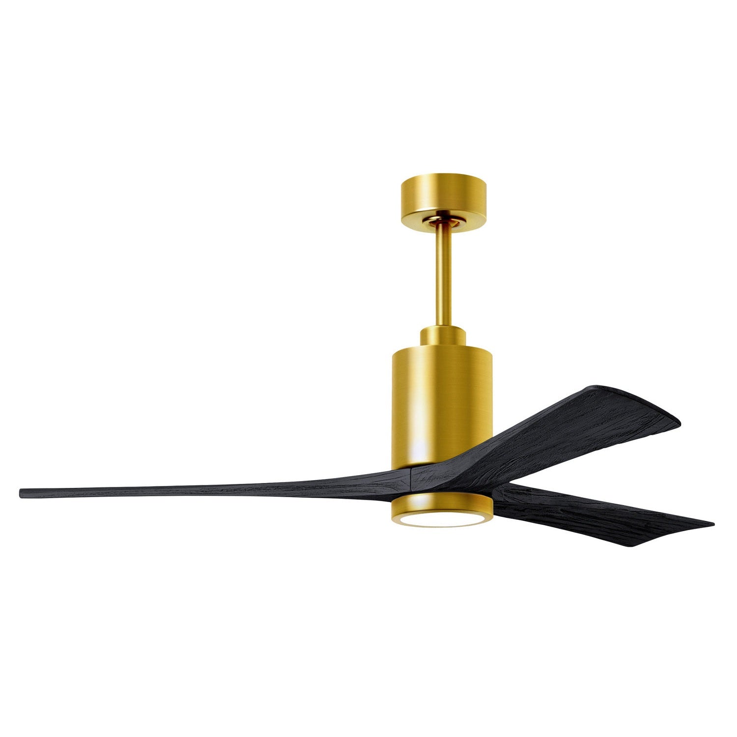 Matthews Fan Company - PA3-BRBR-BK-60 - 60"Ceiling Fan - Patricia - Brushed Brass