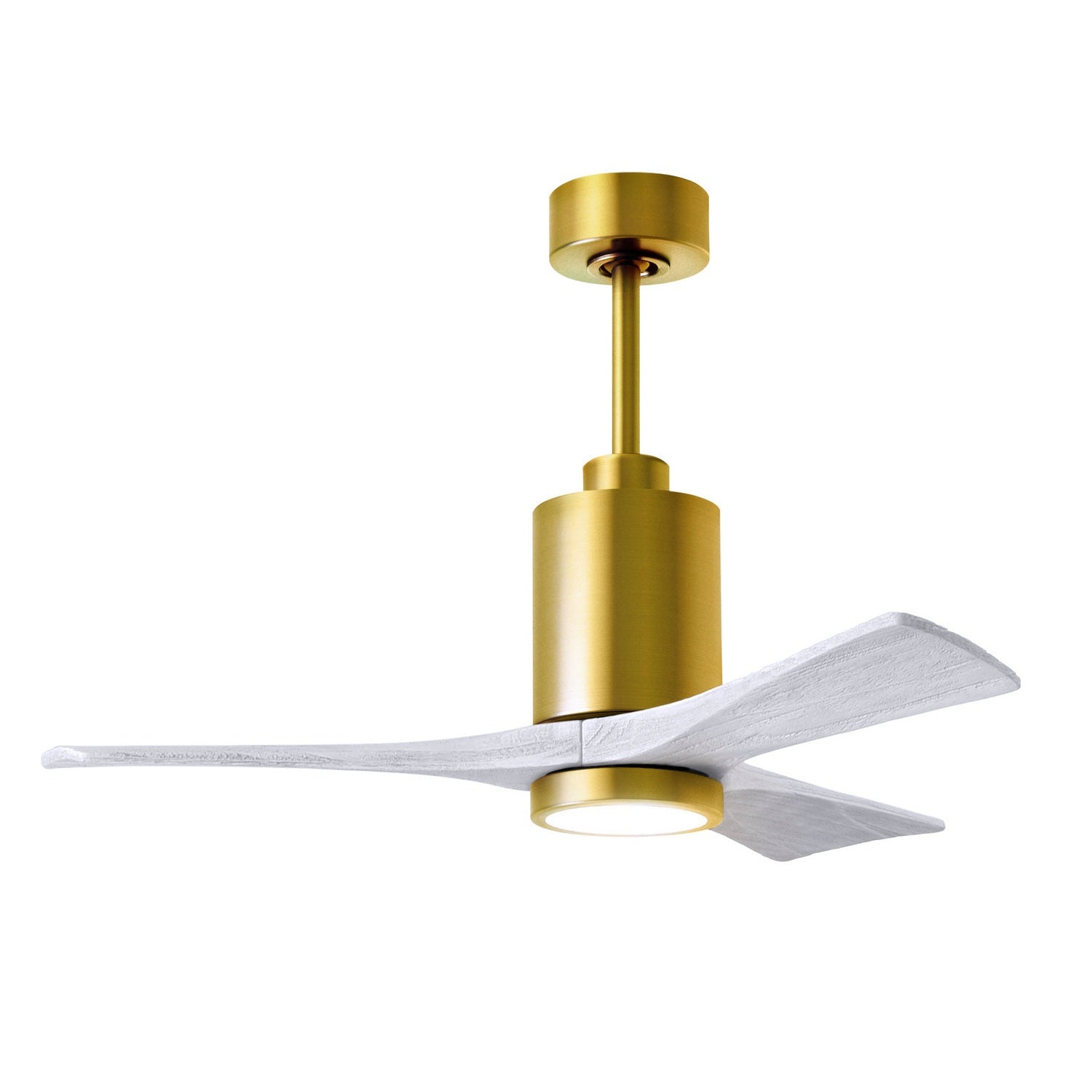 Matthews Fan Company - PA3-BRBR-MWH-42 - 42"Ceiling Fan - Patricia - Brushed Brass
