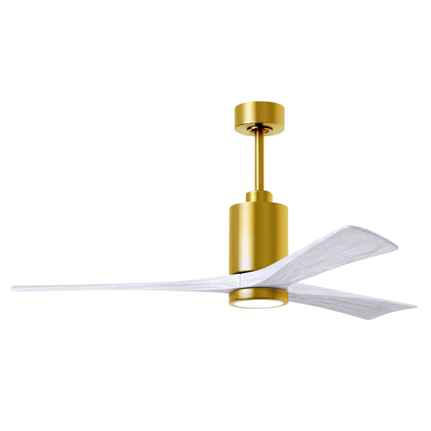 Matthews Fan Company - PA3-BRBR-MWH-60 - 60"Ceiling Fan - Patricia - Brushed Brass