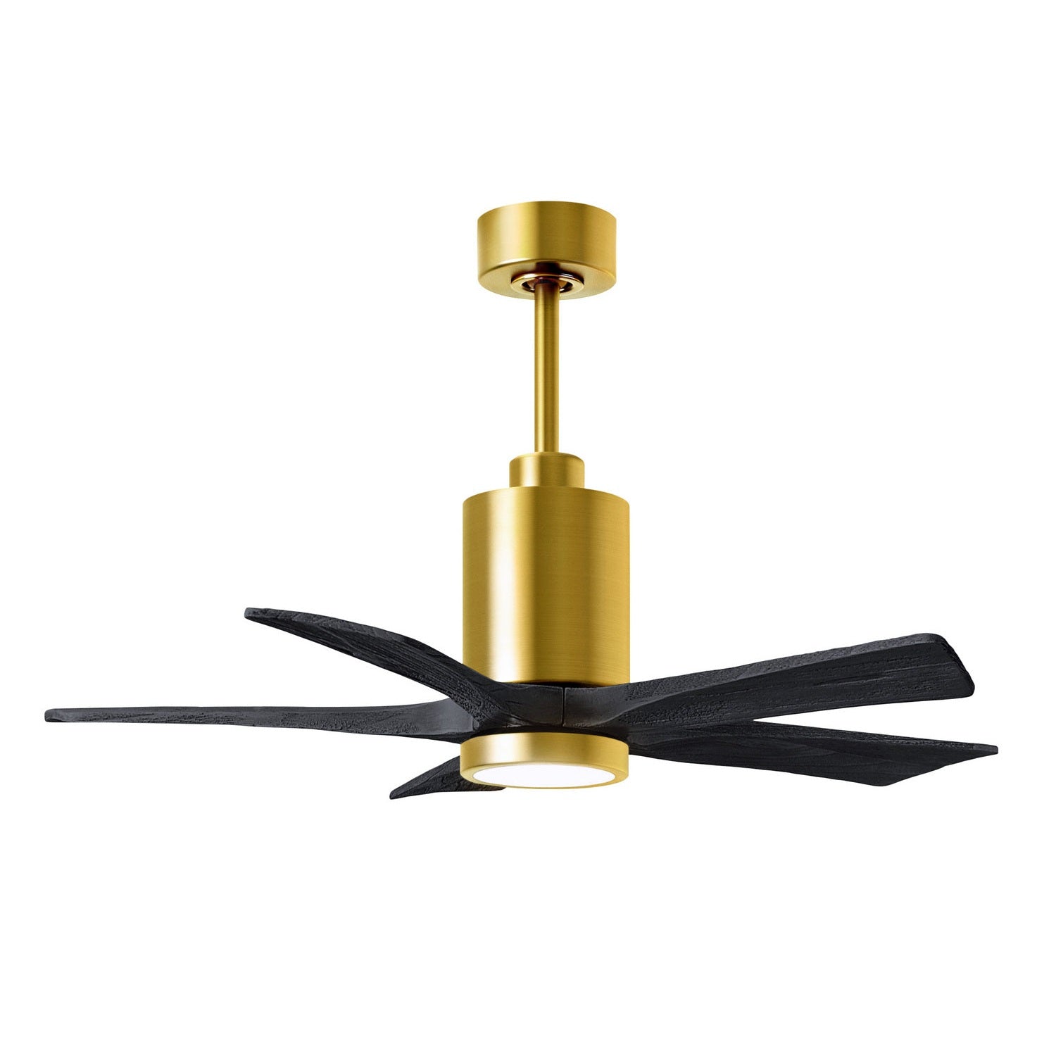 Matthews Fan Company - PA5-BRBR-BK-42 - 42"Ceiling Fan - Patricia - Brushed Brass