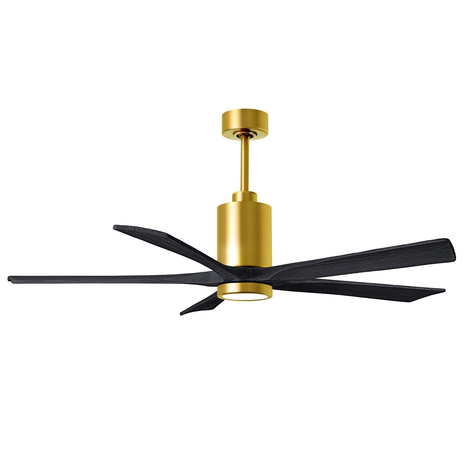 Matthews Fan Company - PA5-BRBR-BK-60 - 60"Ceiling Fan - Patricia - Brushed Brass