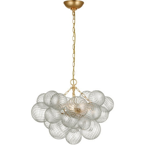 Visual Comfort Signature - JN 5110G/CG - LED Chandelier - Talia - Gild and Clear Swirled Glass