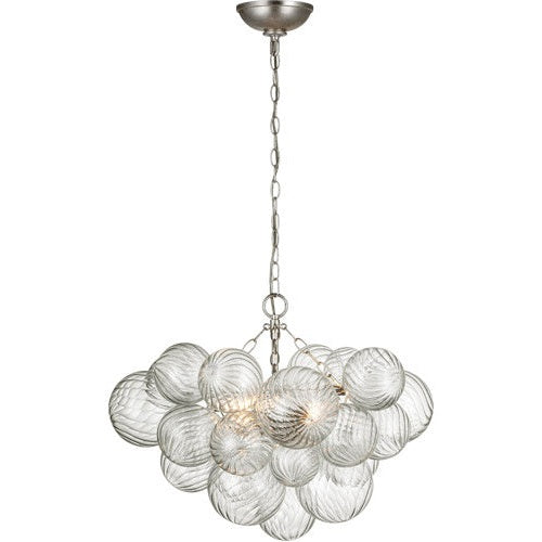 Visual Comfort Signature - JN 5110BSL/CG - LED Chandelier - Talia - Burnished Silver Leaf and Clear Swirled Glass