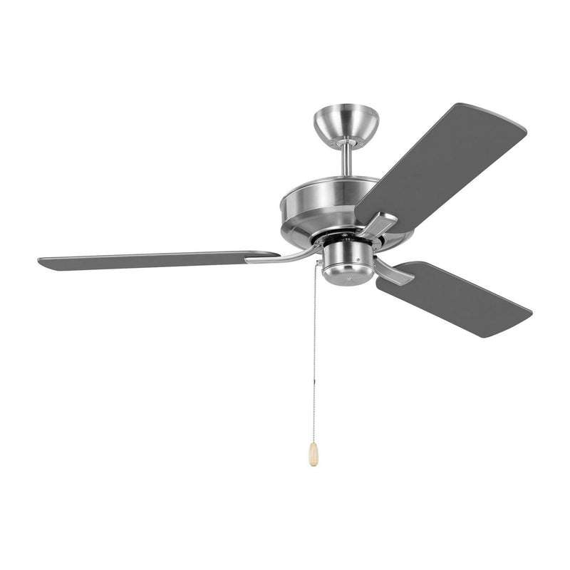 Generation Lighting - 3LD48BS - 48" Ceiling Fan - Linden - Brushed Steel
