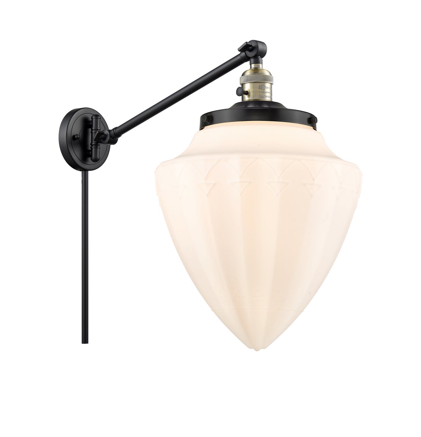 Innovations - 237-BAB-G661-12 - One Light Swing Arm - Franklin Restoration - Black Antique Brass