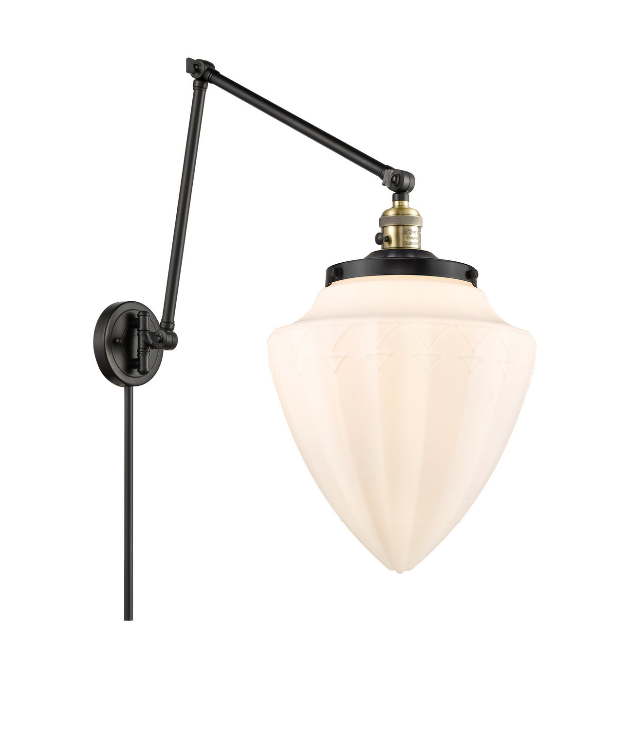 Innovations - 238-BAB-G661-12 - One Light Swing Arm - Franklin Restoration - Black Antique Brass