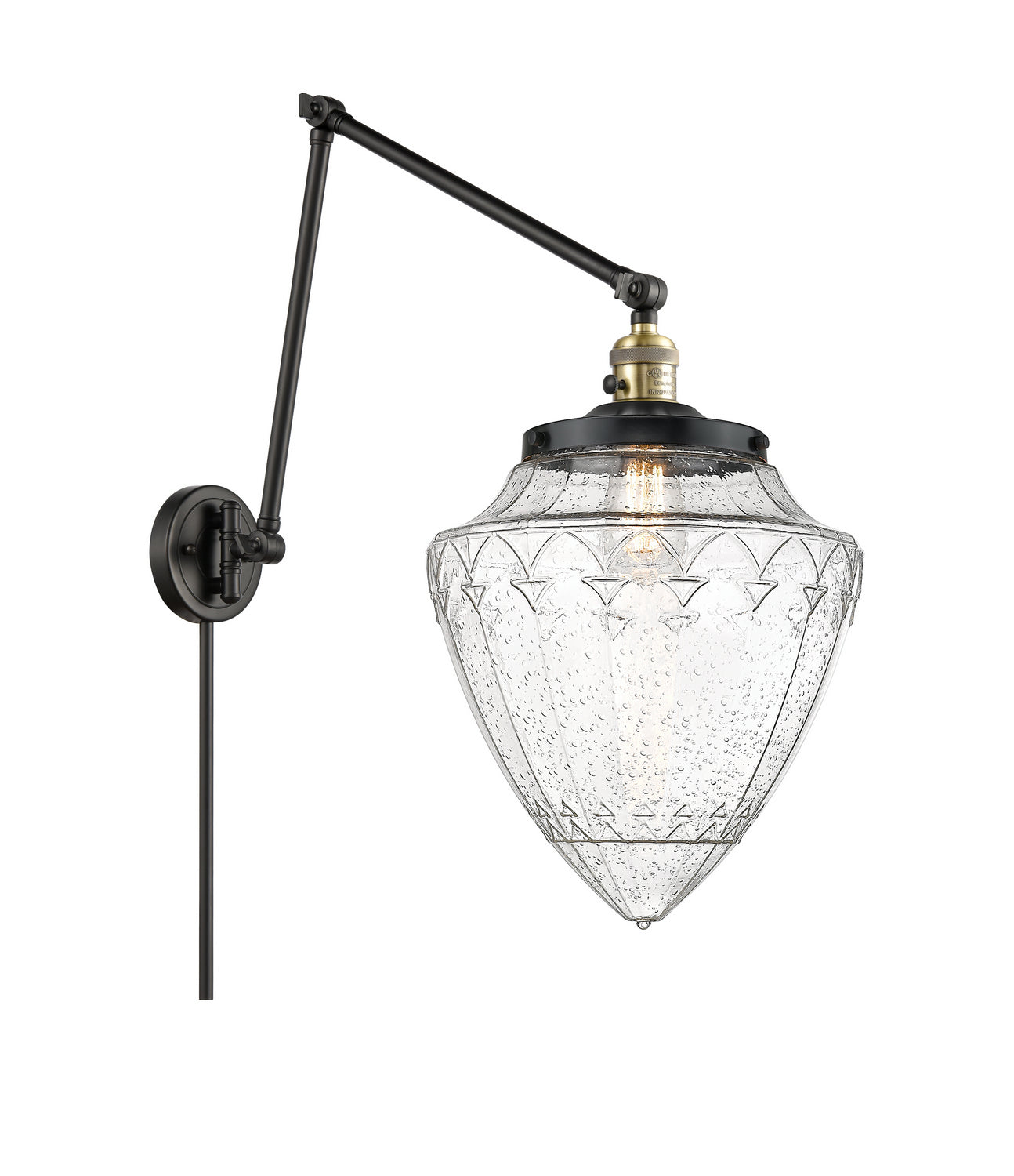 Innovations - 238-BAB-G664-12 - One Light Swing Arm - Franklin Restoration - Black Antique Brass