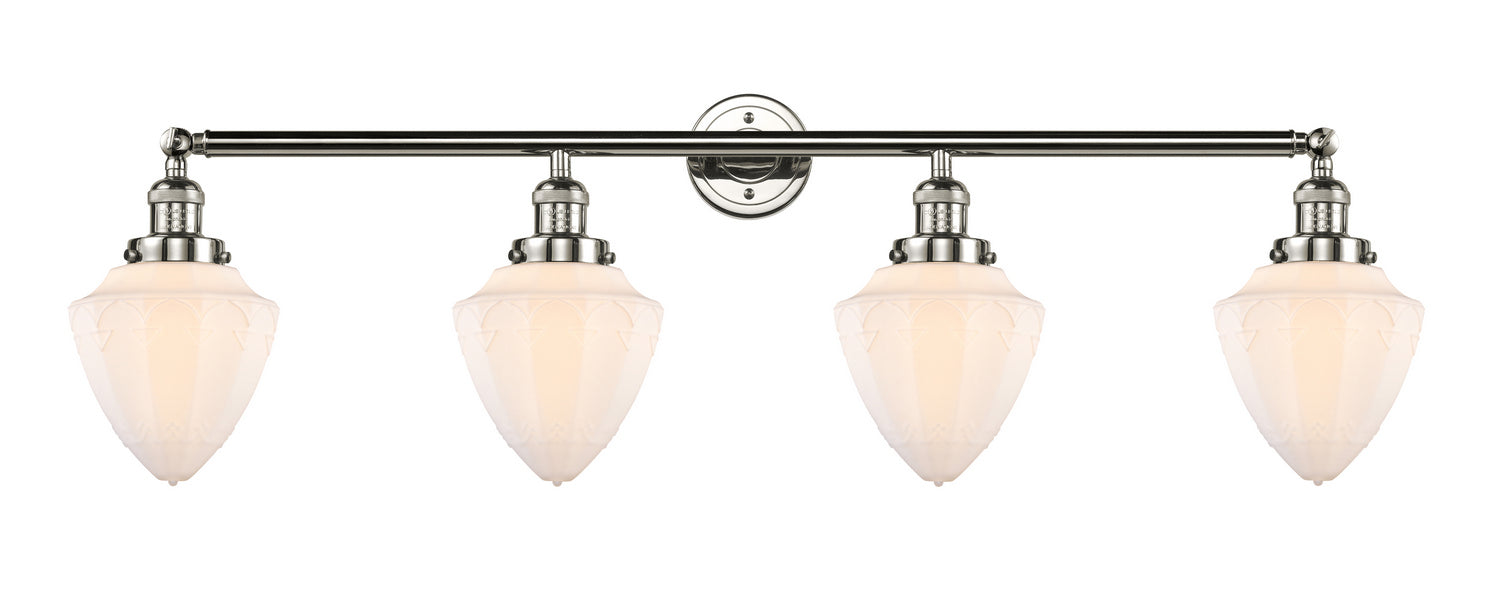 Innovations - 215-PN-G661-7 - Four Light Bath Vanity - Franklin Restoration - Polished Nickel