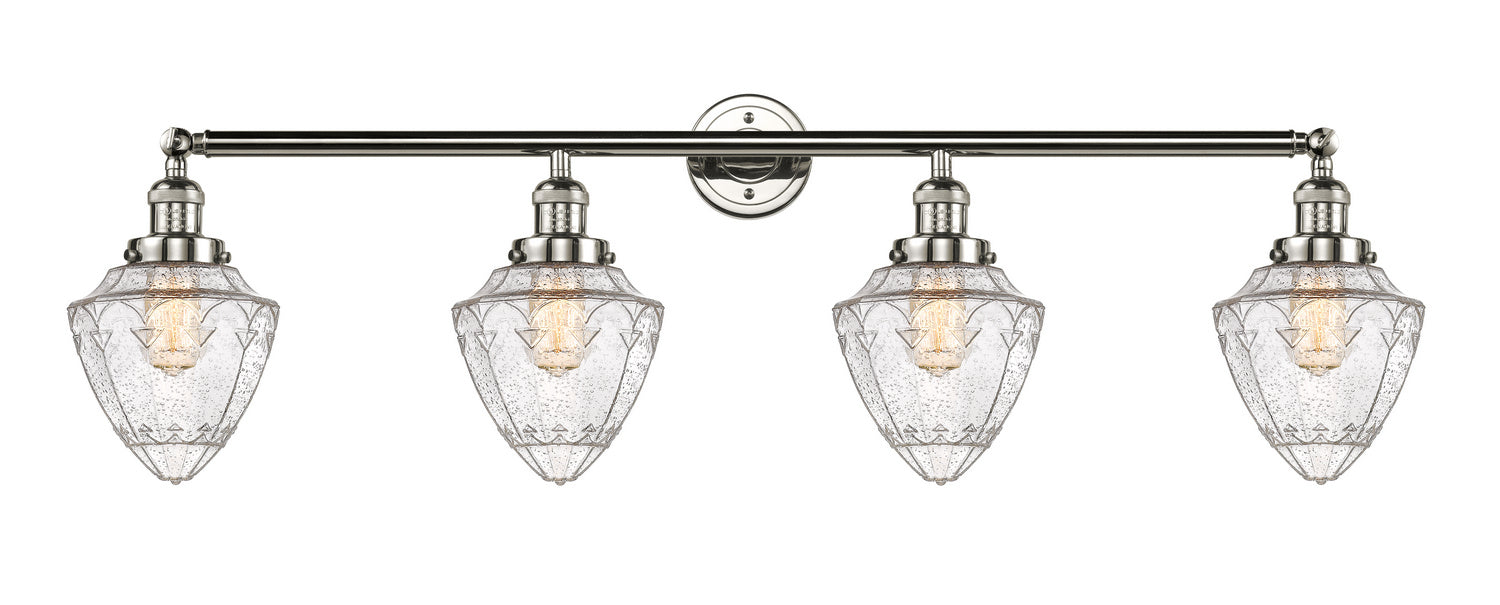Innovations - 215-PN-G664-7 - Four Light Bath Vanity - Franklin Restoration - Polished Nickel