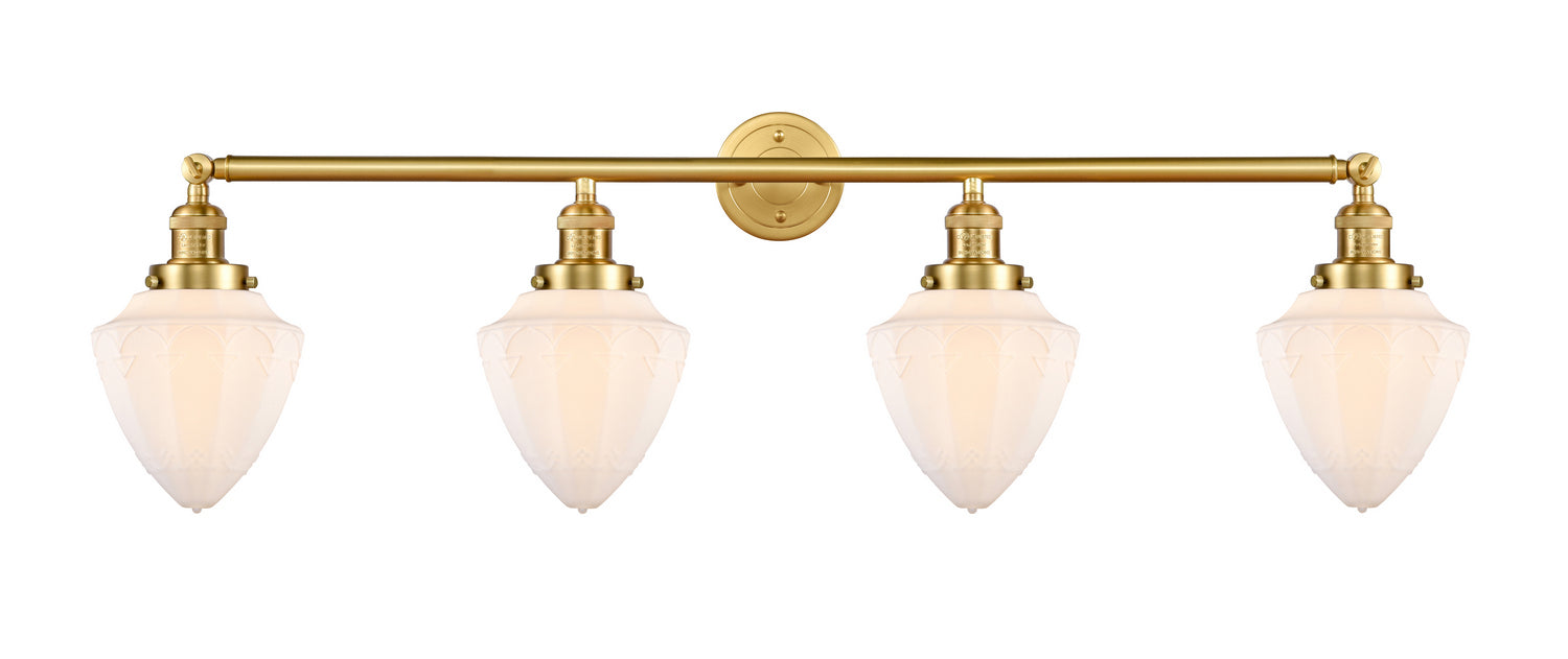 Innovations - 215-SG-G661-7 - Four Light Bath Vanity - Franklin Restoration - Satin Gold