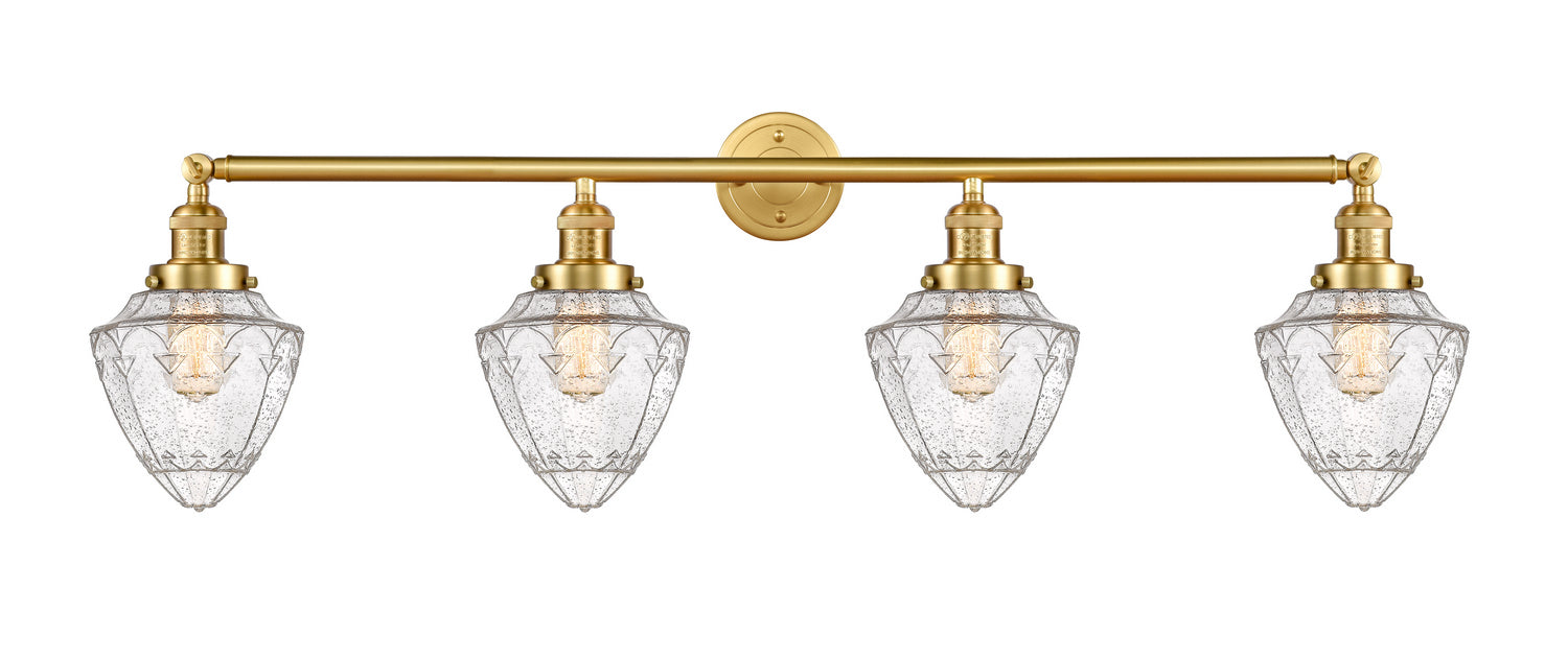 Innovations - 215-SG-G664-7 - Four Light Bath Vanity - Franklin Restoration - Satin Gold