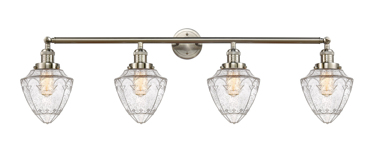 Innovations - 215-SN-G664-7 - Four Light Bath Vanity - Franklin Restoration - Brushed Satin Nickel