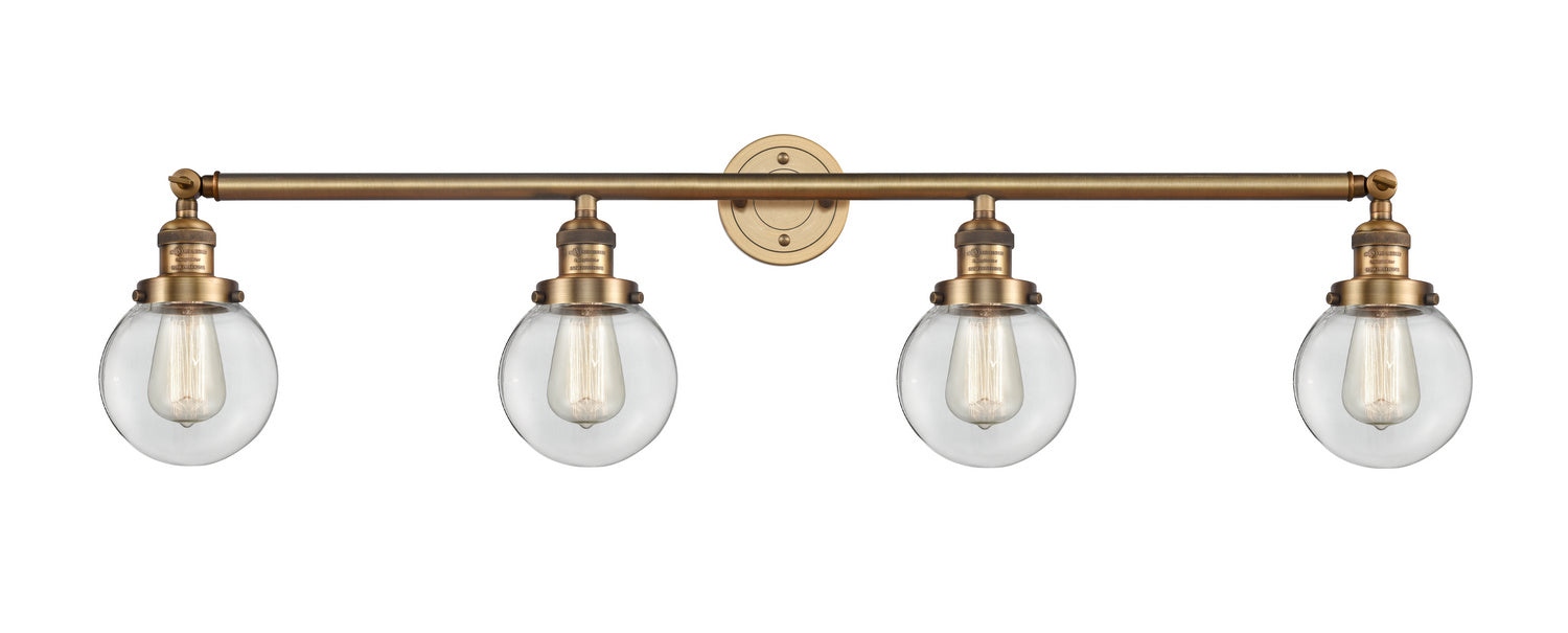 Innovations - 215-BB-G202-6 - Four Light Bath Vanity - Franklin Restoration - Brushed Brass