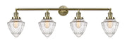 Innovations - 215-AB-G664-7 - Four Light Bath Vanity - Franklin Restoration - Antique Brass