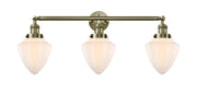 Innovations - 205-AB-G661-7 - Three Light Bath Vanity - Franklin Restoration - Antique Brass