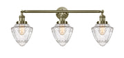 Innovations - 205-AB-G664-7 - Three Light Bath Vanity - Franklin Restoration - Antique Brass
