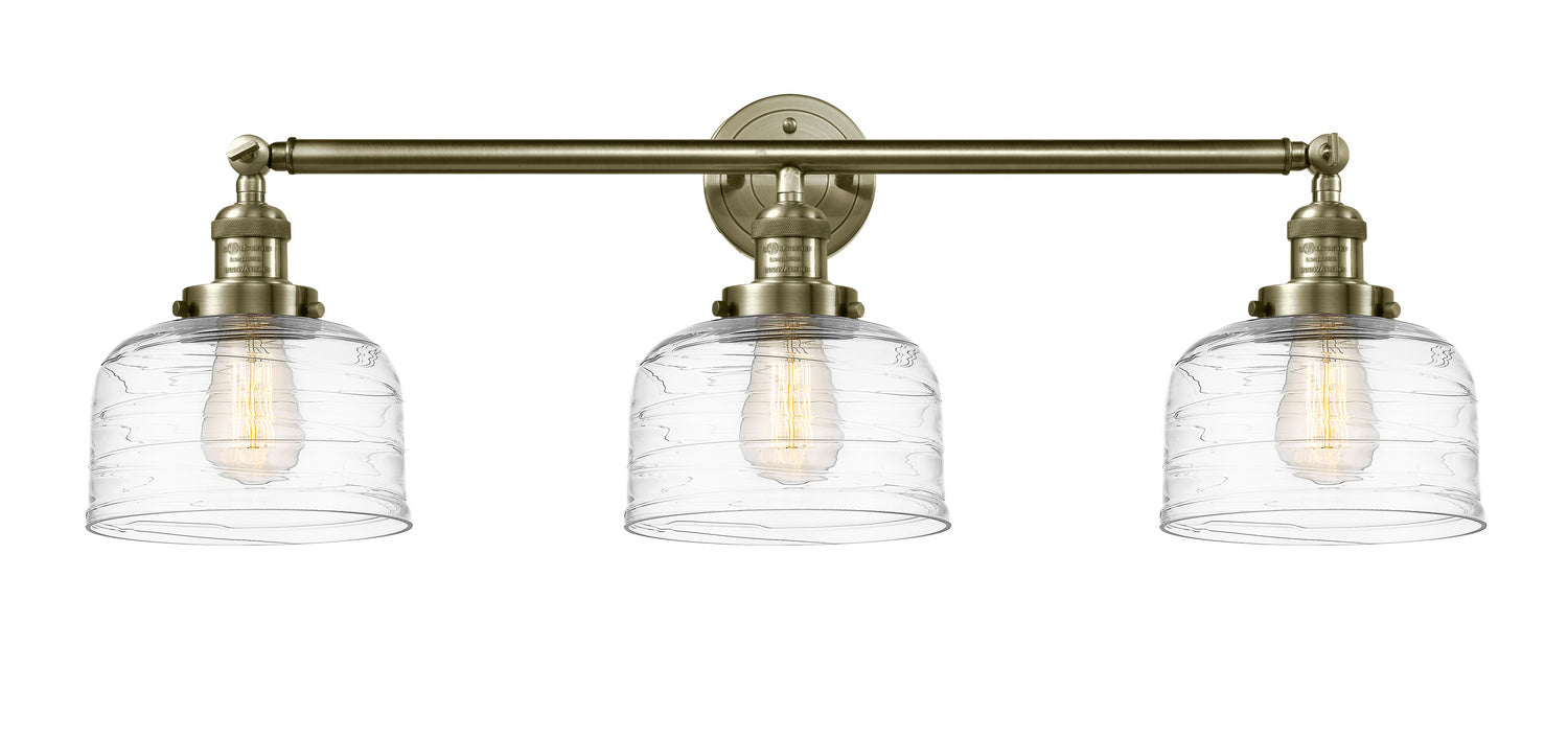 Innovations - 205-AB-G713 - Three Light Bath Vanity - Franklin Restoration - Antique Brass