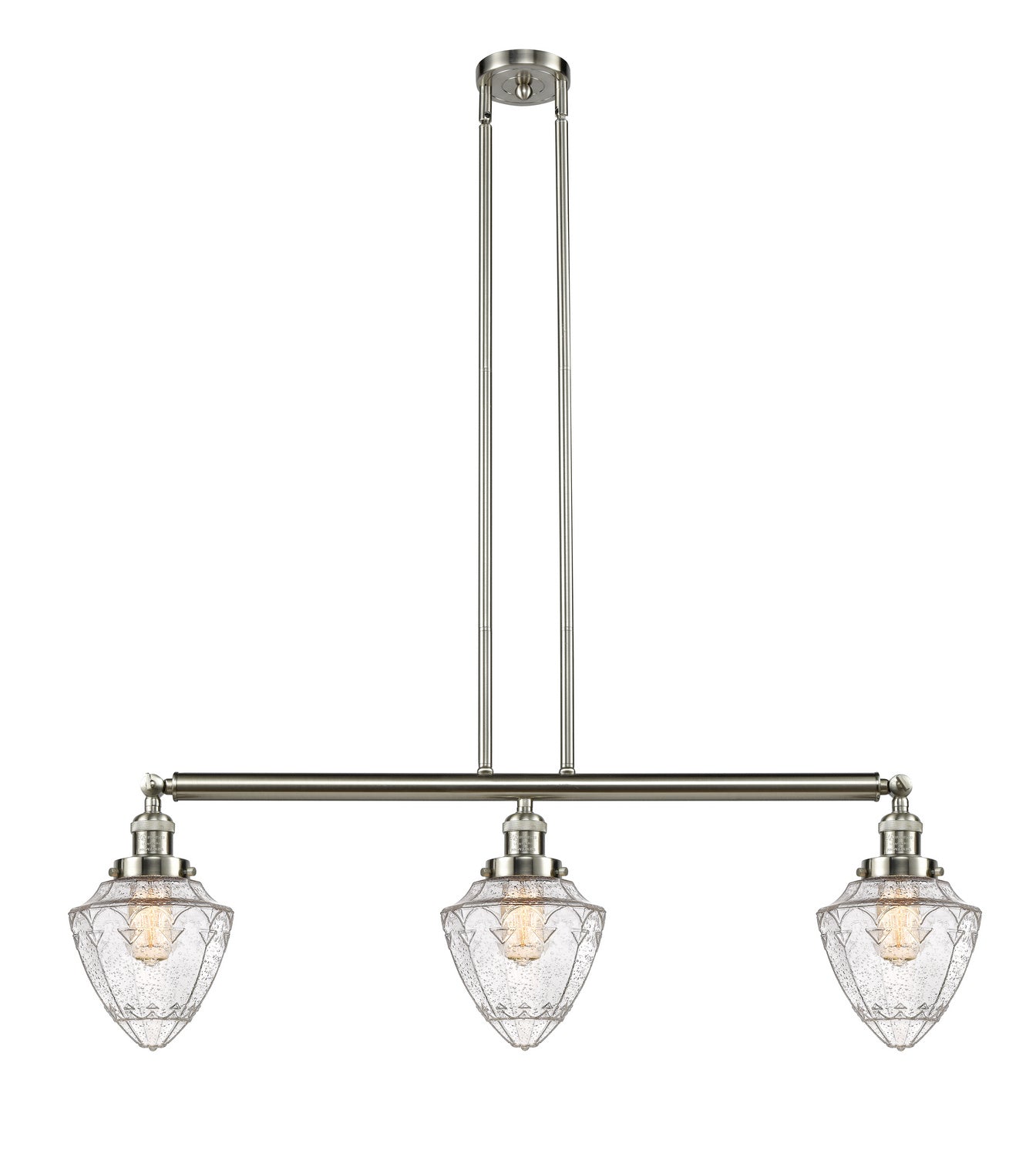 Innovations - 213-SN-G664-7 - Three Light Island Pendant - Franklin Restoration - Brushed Satin Nickel