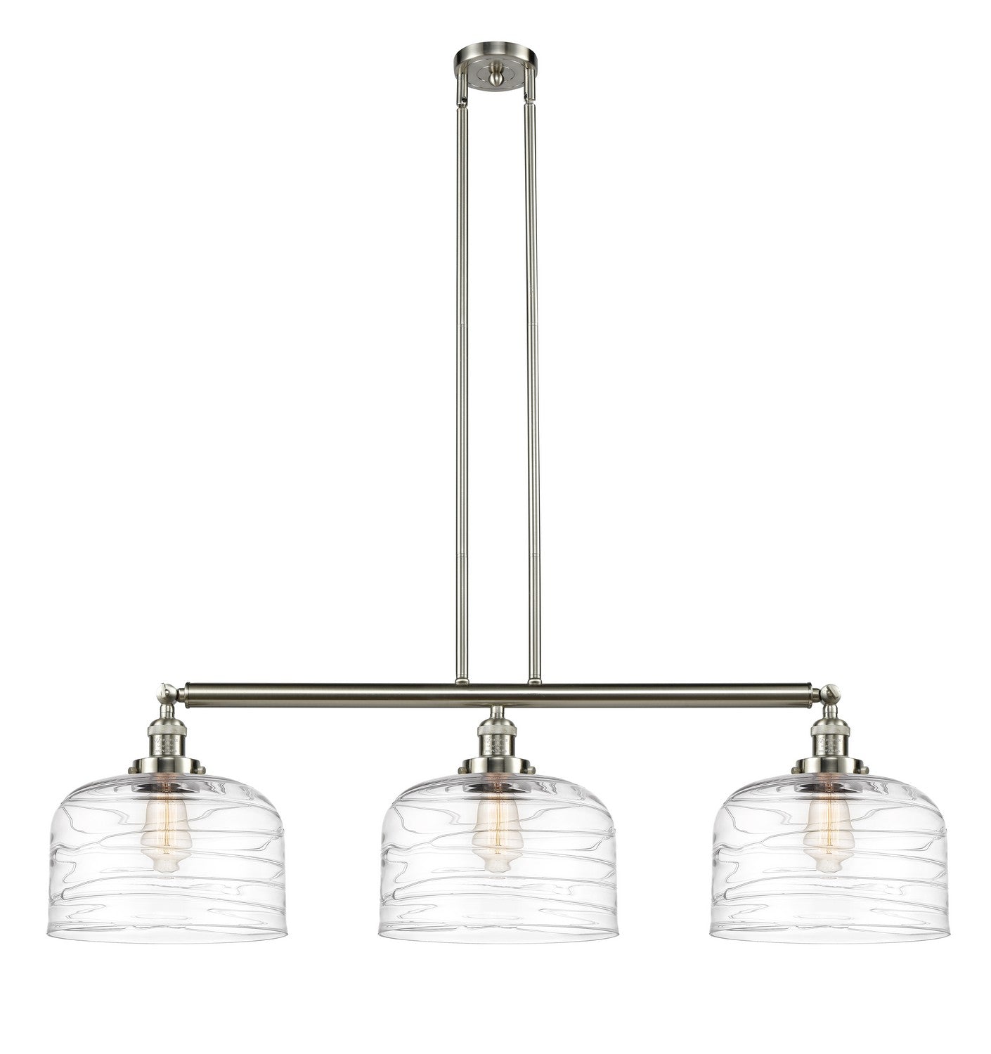 Innovations - 213-SN-G713-L - Three Light Island Pendant - Franklin Restoration - Brushed Satin Nickel