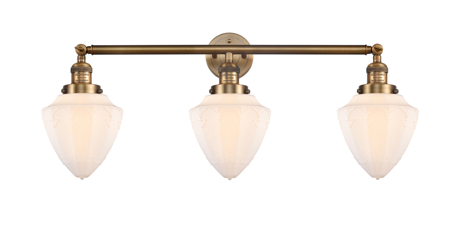 Innovations - 205-BB-G661-7 - Three Light Bath Vanity - Franklin Restoration - Brushed Brass
