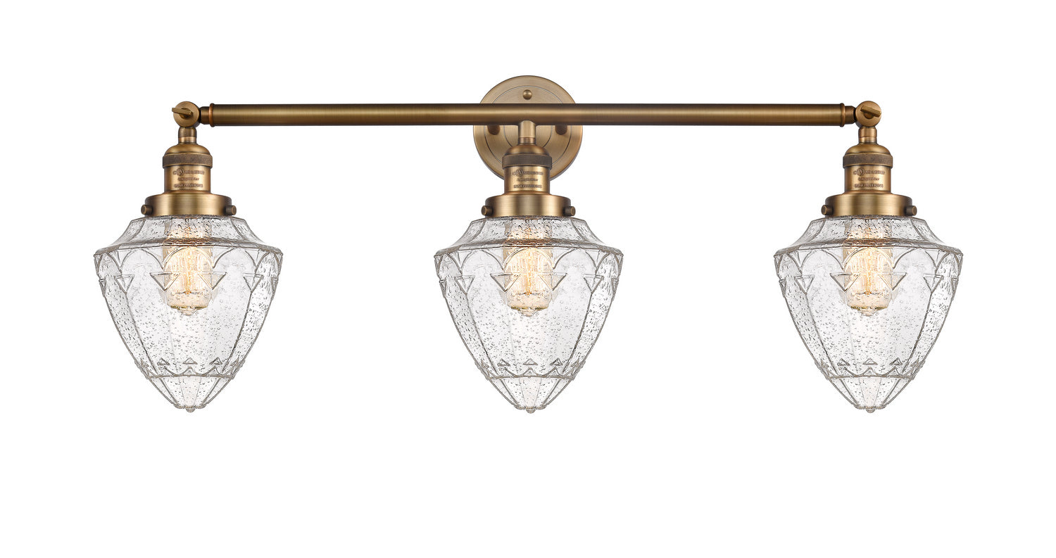 Innovations - 205-BB-G664-7 - Three Light Bath Vanity - Franklin Restoration - Brushed Brass
