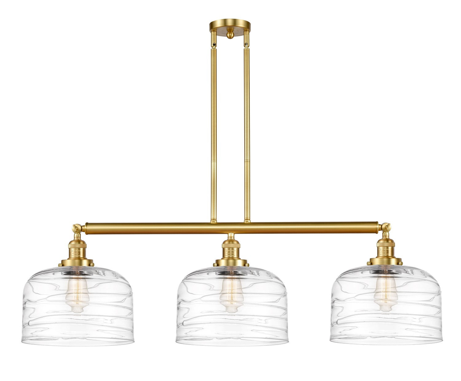 Innovations - 213-SG-G713-L - Three Light Island Pendant - Franklin Restoration - Satin Gold