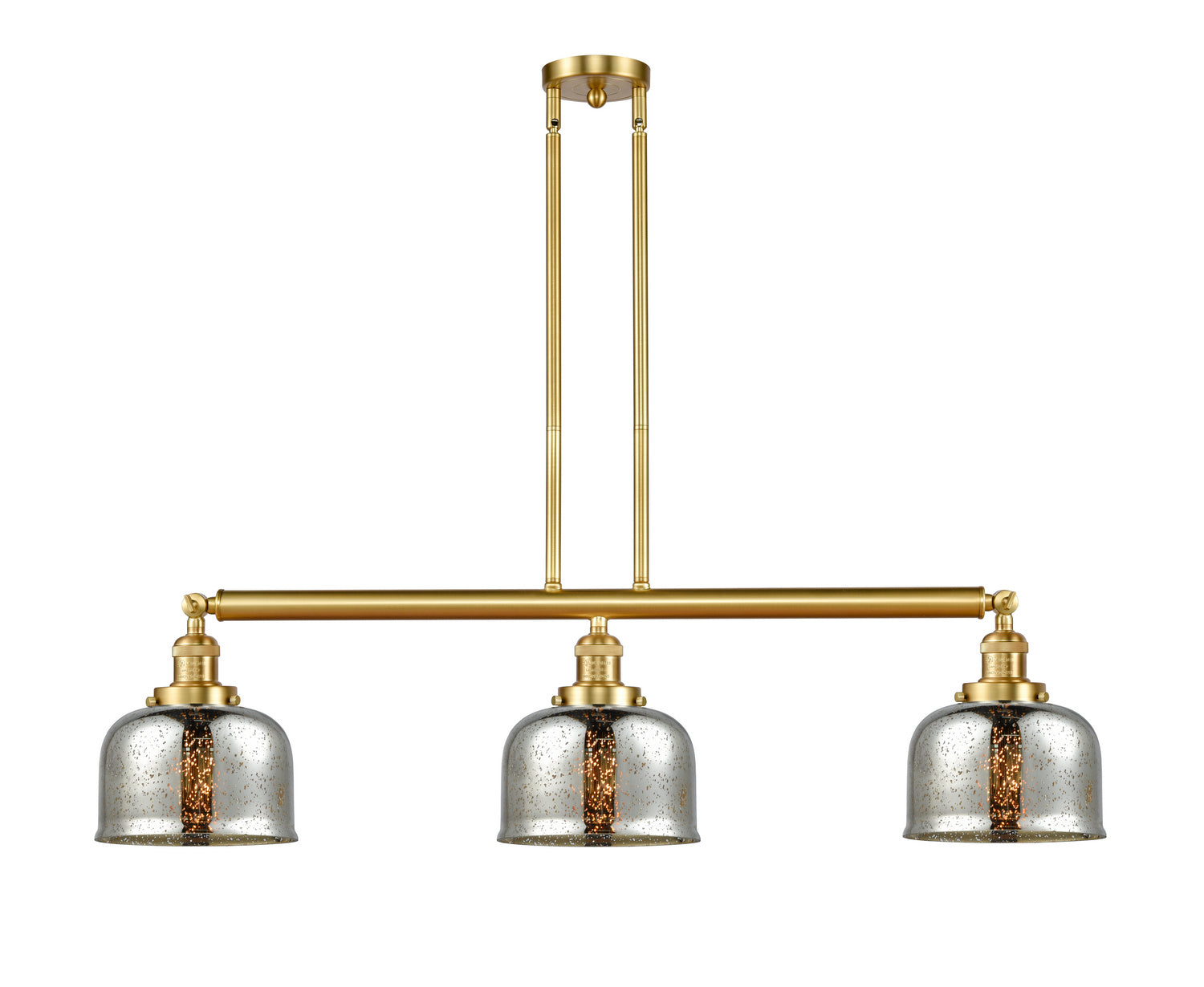 Innovations - 213-SG-G78 - Three Light Island Pendant - Franklin Restoration - Satin Gold