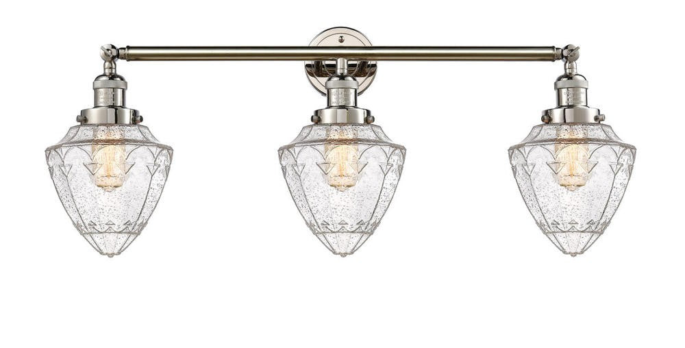Innovations - 205-PN-G664-7 - Three Light Bath Vanity - Franklin Restoration - Polished Nickel