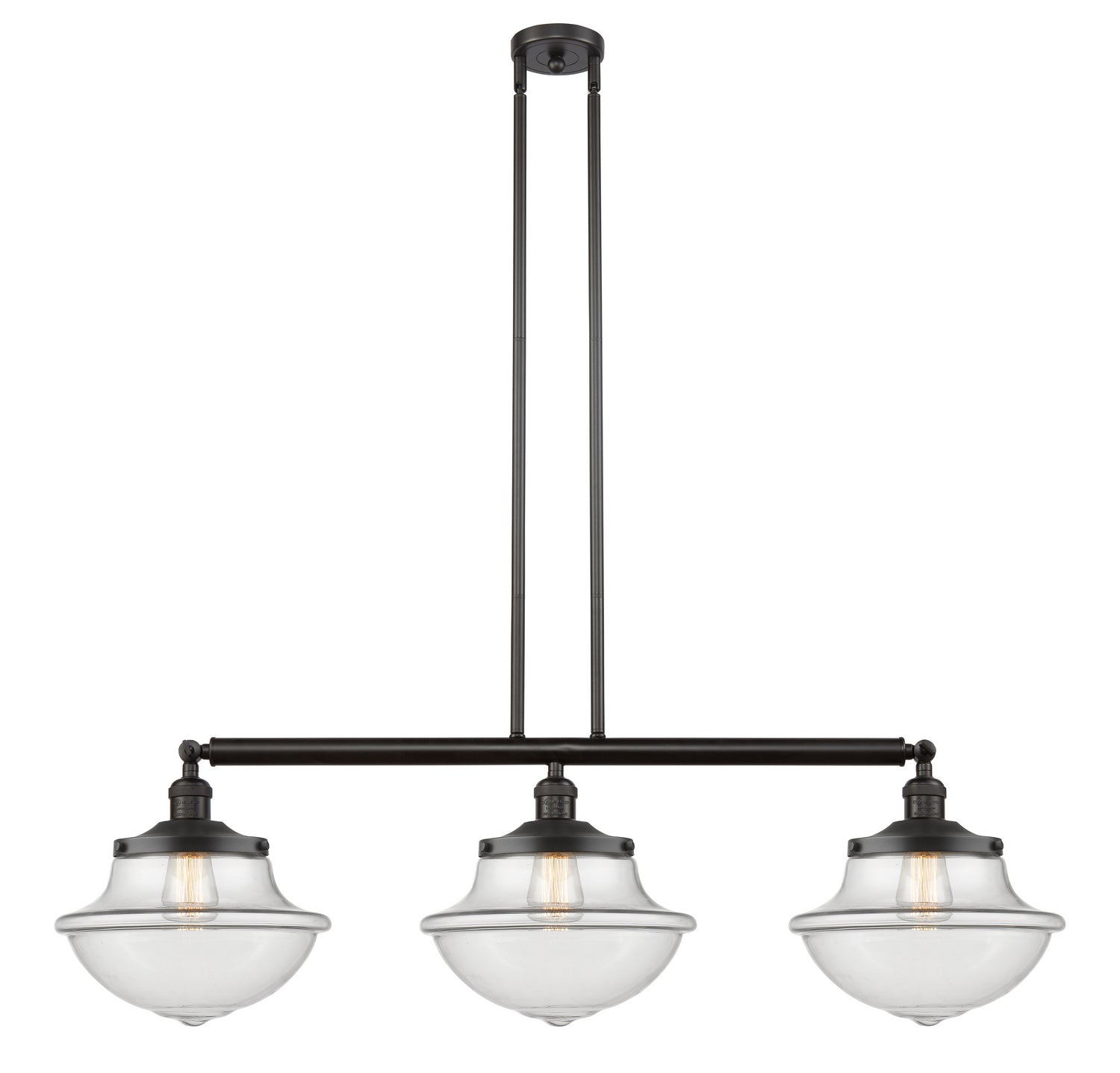 Innovations - 213-OB-G542 - Three Light Island Pendant - Franklin Restoration - Oil Rubbed Bronze