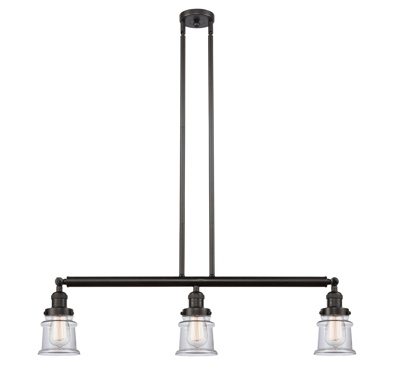 Innovations - 213-OB-G182S - Three Light Island Pendant - Franklin Restoration - Oil Rubbed Bronze