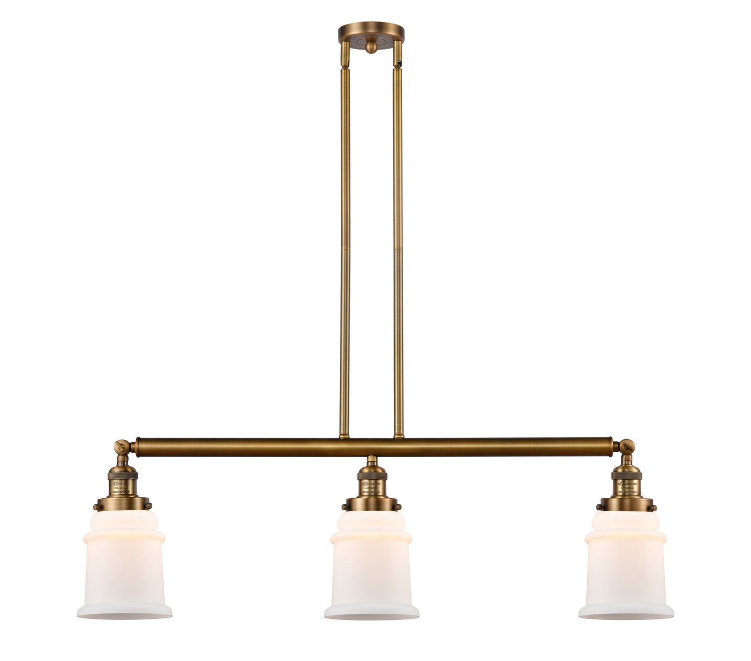 Innovations - 213-BB-G181 - Three Light Island Pendant - Franklin Restoration - Brushed Brass
