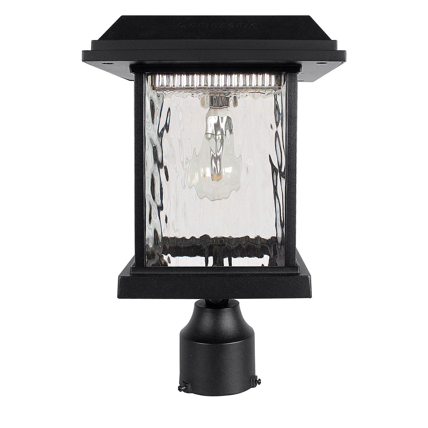 Gama Sonic - 800012 - LED Post Mount - Aspen Solar Light - Black