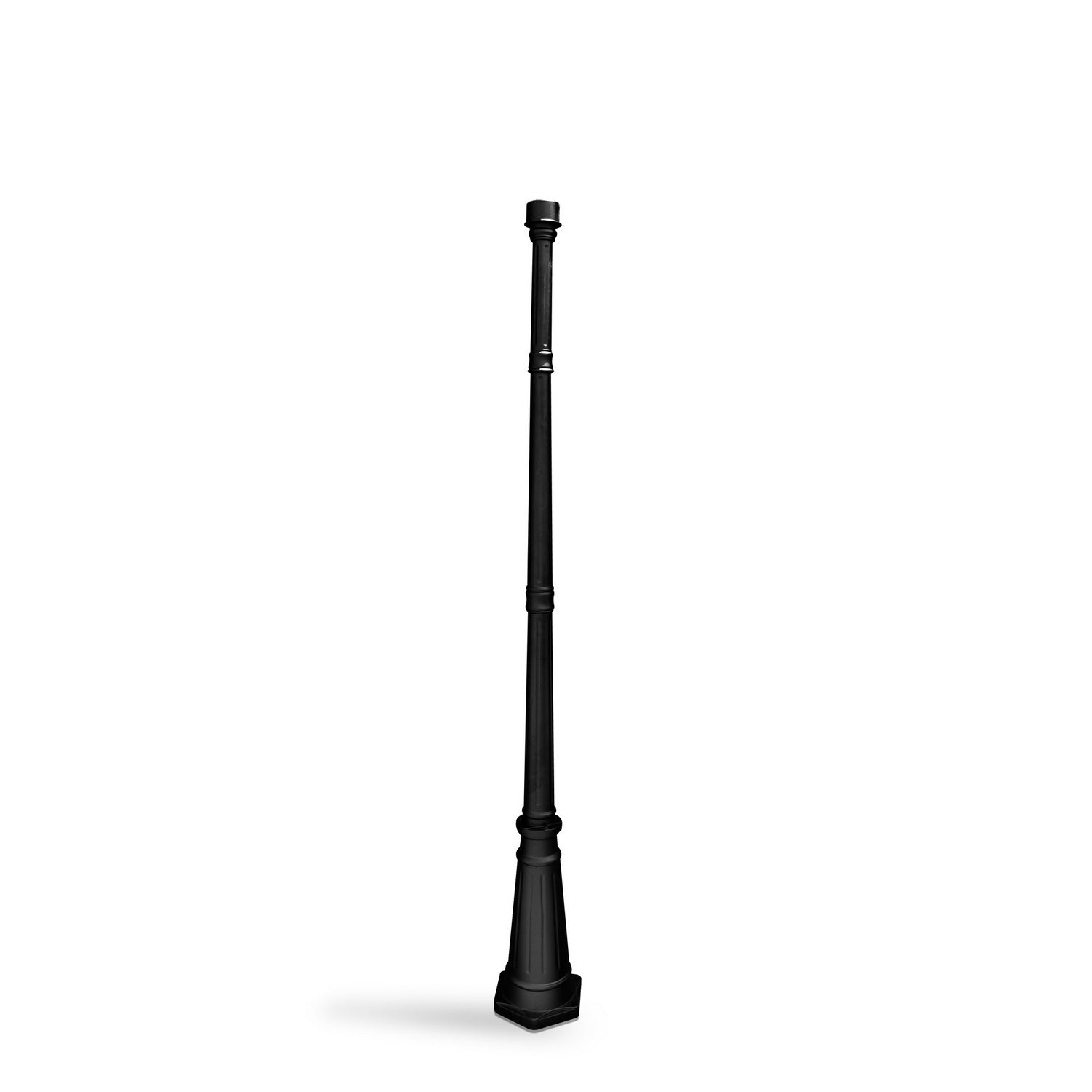 Gama Sonic - DP55F0 - 6.5-Foot Decorative Post with 3-Inch Fitter - Decorative Post Series - Black