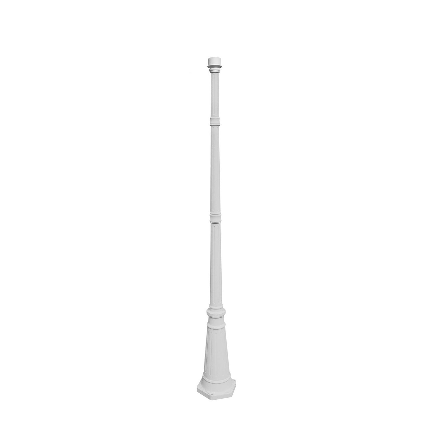 Gama Sonic - DP55F2 - 6.5-Foot Decorative Post with 3-Inch Fitter - Decorative Post Series - White