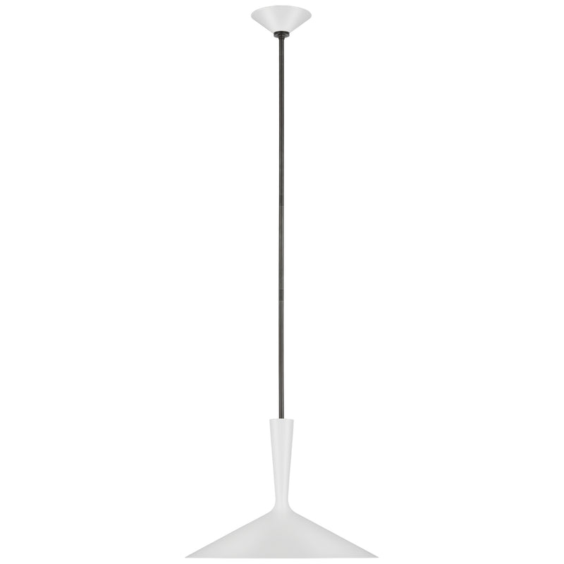 Visual Comfort Signature - ARN 5541WHT/BZ - LED Pendant - Rosetta - Matte White and Bronze
