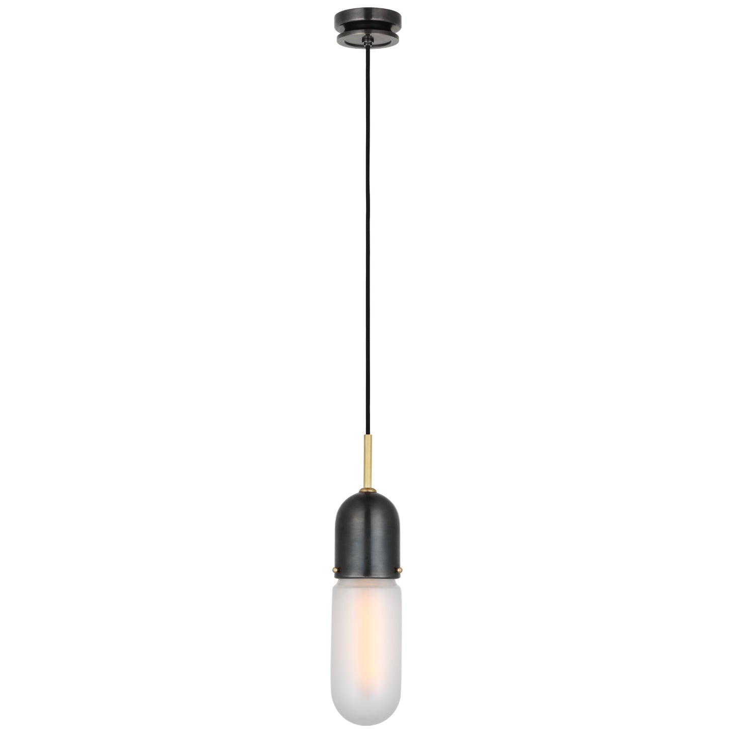 Visual Comfort Signature - TOB 5645BZ/HAB-FG-1 - LED Pendant - Junio - Bronze and Brass