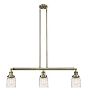 Innovations - 213-AB-G513 - Three Light Island Pendant - Franklin Restoration - Antique Brass