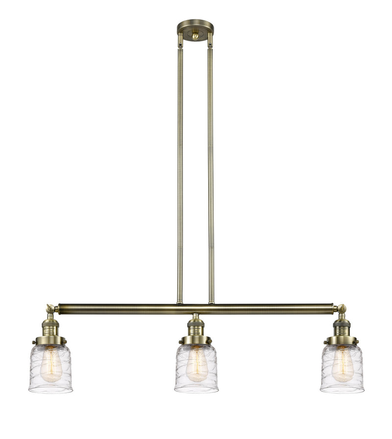 Innovations - 213-AB-G513 - Three Light Island Pendant - Franklin Restoration - Antique Brass