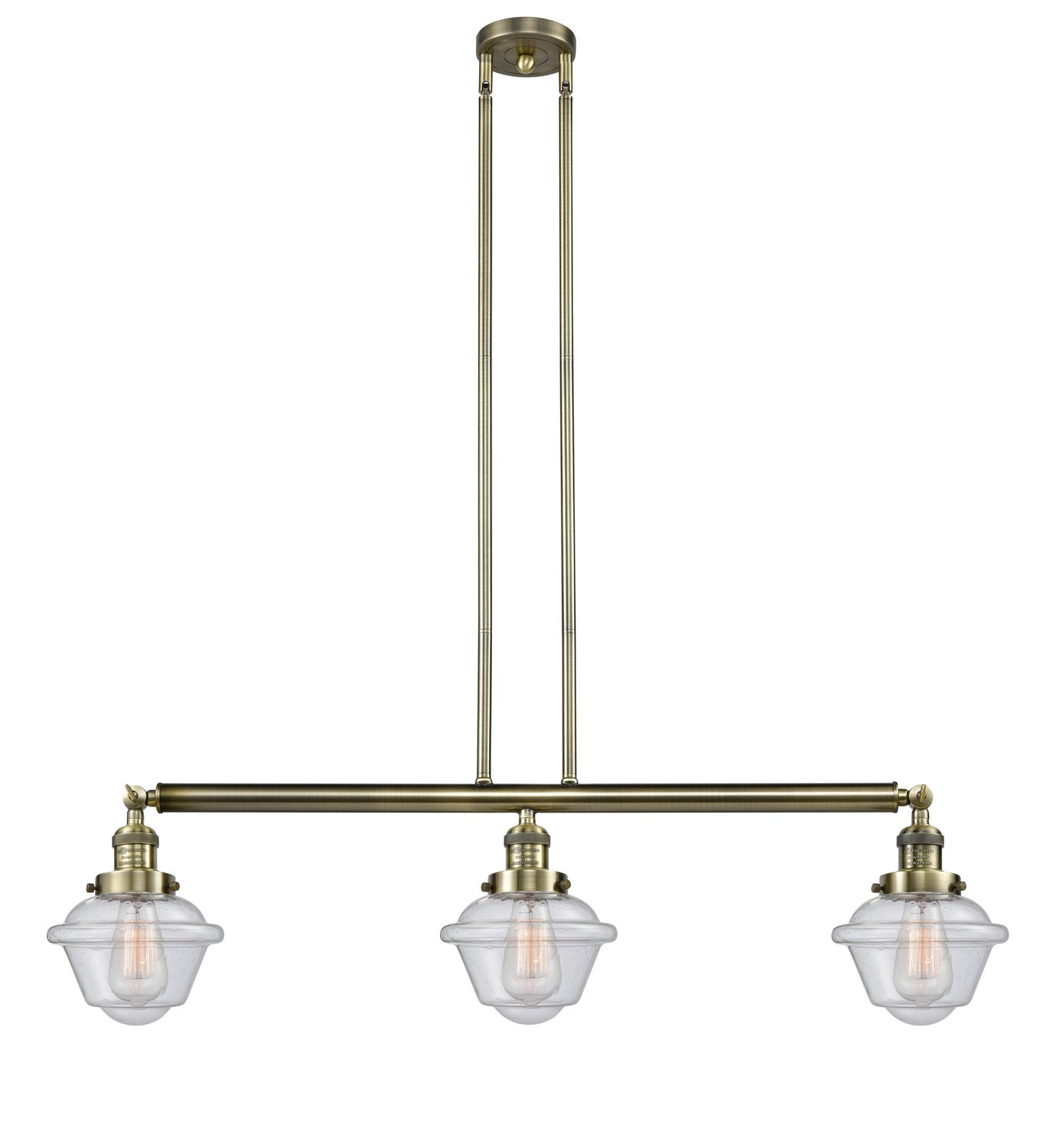 Innovations - 213-AB-G534 - Three Light Island Pendant - Franklin Restoration - Antique Brass